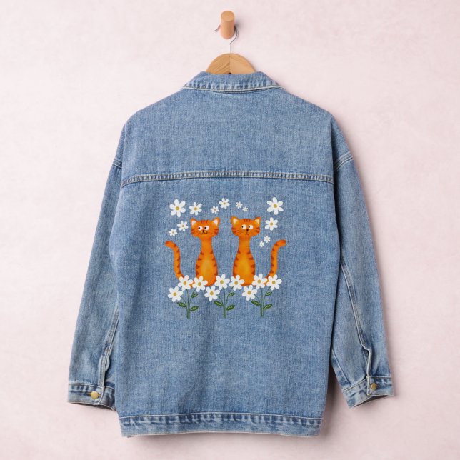 Chaqueta Vaquera Ginger Floral Naranja Cat Energy (Hangar)