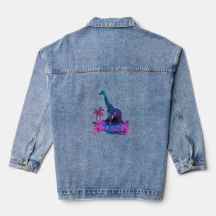Chaqueta Vaquera Giraffe Synthwave Vaporwave Art