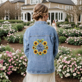 Chaqueta Vaquera Girasoles Abejas Abeja Tú Linda Inspiradora Modern