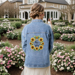 Chaqueta Vaquera Girasoles Abejas Abeja Tú Linda Inspiradora Modern