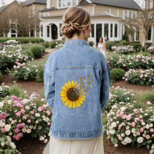 Chaqueta Vaquera Girasoles Mariposas
