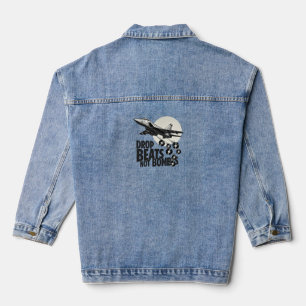 Chaqueta Vaquera Golpear No Bombas Combatir Vinyl Jet