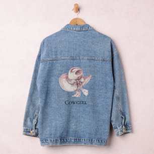 Chaqueta Vaquera Gorra de lechera rosa