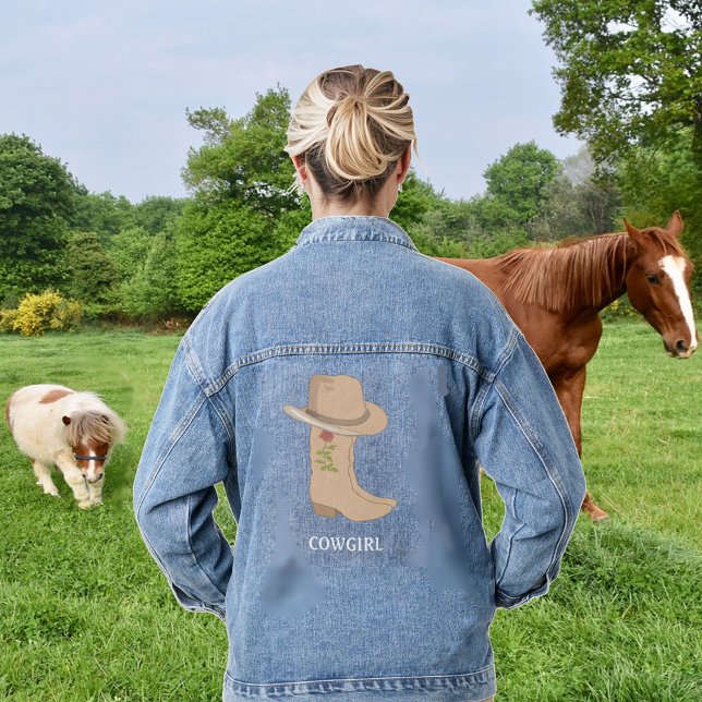 Chaqueta Vaquera Gorra del país y Boots Cowgirl Denim Jacket (Subido por el creador)