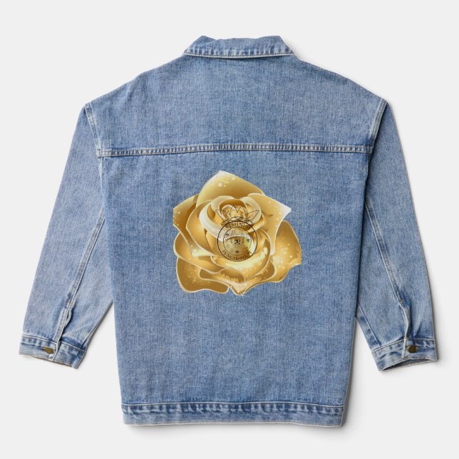 Chaqueta Vaquera Gouden roos met logo (Reverso )