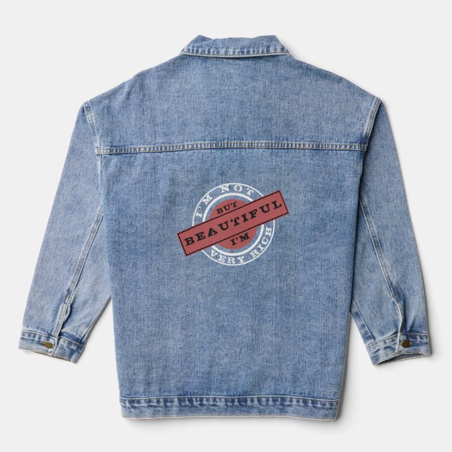 Chaqueta Vaquera Gracioso Denim Jacket Stamp Text - Personalizable (Reverso )