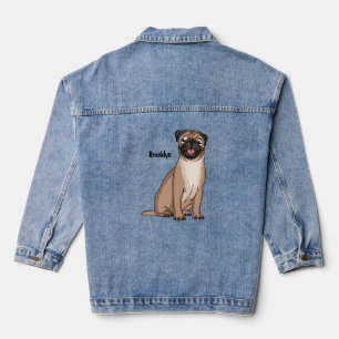 Chaqueta Vaquera Gracioso ilustracion de personalizado de perro de 