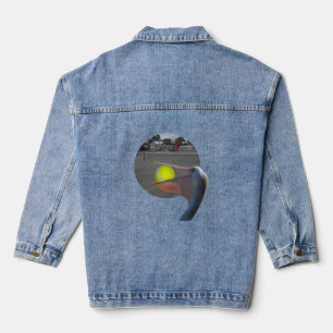 Chaqueta Vaquera Gracioso Pelican captura una pelota de tenis, Deni