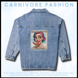 Chaqueta Vaquera Gracioso regalo de Carnivore para mujeres Bacon Sa