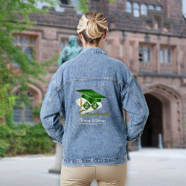 Chaqueta Vaquera Graduación personalizada Cap Green Gold