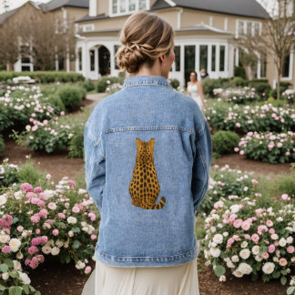 Chaqueta Vaquera Gráfica para gatos chatos de regalo Denim Jacket -
