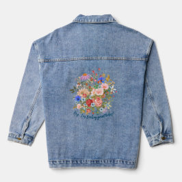 Chaqueta Vaquera Gráfico floral y eslogan