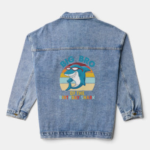 Chaqueta Vaquera Gran hermano del retro del tiburón cumpleaños
