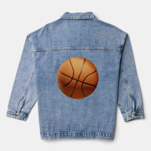 Chaqueta Vaquera Gran Naranja Baloncesto, Damas Denim Jacket