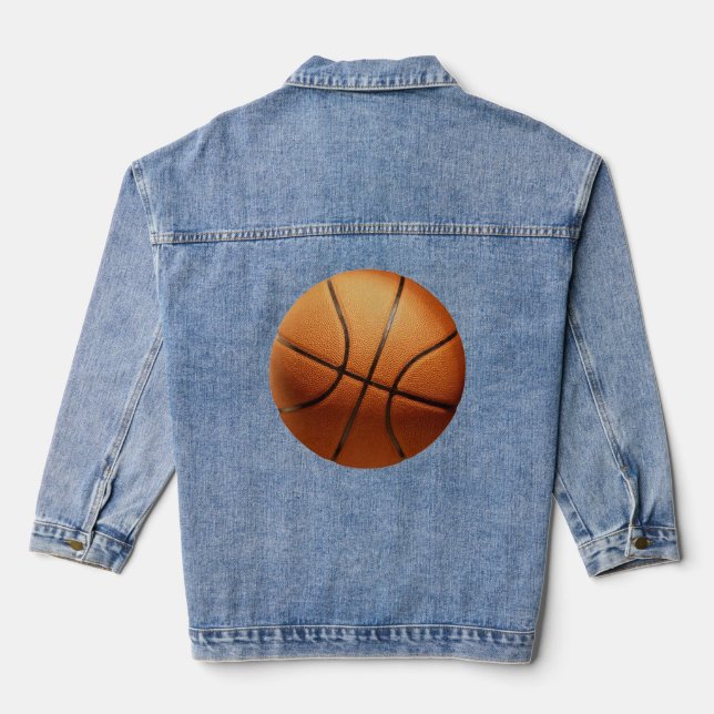 Chaqueta Vaquera Gran Naranja Baloncesto, Damas Denim Jacket (Reverso )