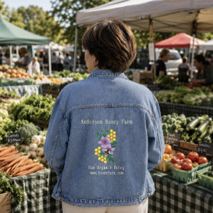 Chaqueta Vaquera Granja de Abejas Miel Amarillo Lavanda