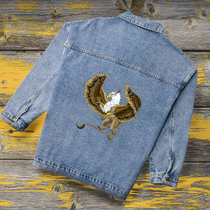 Chaqueta Vaquera Grisú́n Fantástico Majestuoso Griffin Criatura Mít