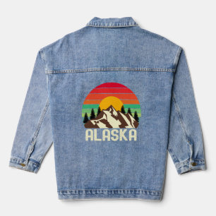 Chaqueta Vaquera Groovy del estado de Alaska 70 del retro vintage
