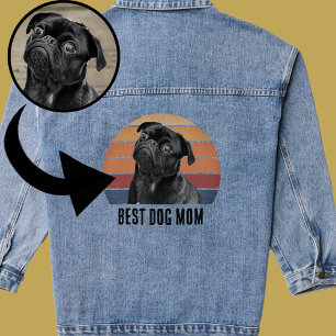 Chaqueta Vaquera Grunge Vintage Astressado Foto de Mascota Perro Ma