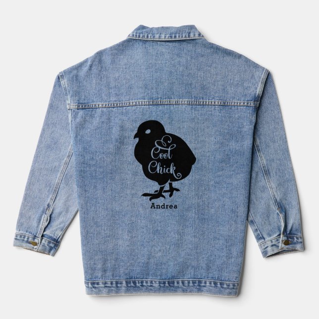Chaqueta Vaquera Guay Chick Chicken Personalized Name Womens (Reverso )