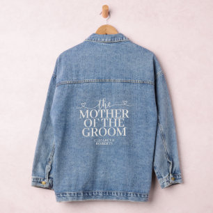 Chaqueta Vaquera Guión de la Madre del Novio Corazones Negrita Boda