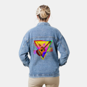 Chaqueta Vaquera Guitarra Colorida Retro