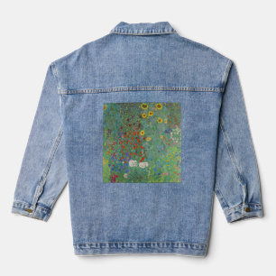 Chaqueta Vaquera Gustav Klimt - Jardín de campo con girasoles