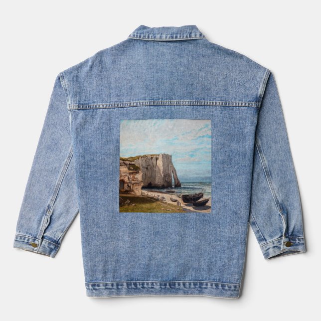 Chaqueta Vaquera Gustave Courbet - Acantilados en Etretat después d (Reverso )