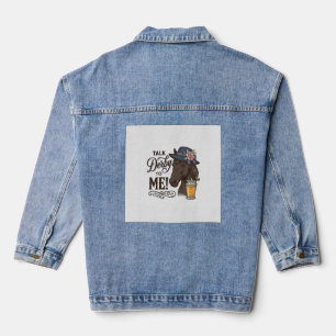 Chaqueta Vaquera Habla Derby conmigo Camiseta de grabado vintage de