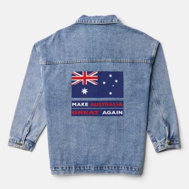 Chaqueta Vaquera Hacer que Australia vuelva a ser grande (Reverso )