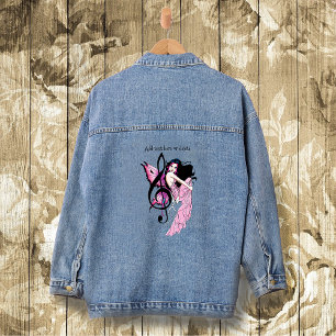 Chaqueta Vaquera Hada Azul Fantasía Música Rosa Caprichosa Nota
