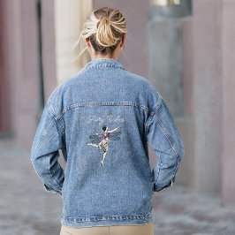 Chaqueta Vaquera Hadas vibras Dragonfly mujer White Purple Aqua