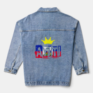 Chaqueta Vaquera Haití: Día de la Bandera Haitiana Orgulloso País A