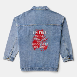 Chaqueta Vaquera Halloween Costume Purgar Práctica Y Apocalipsis Tr
