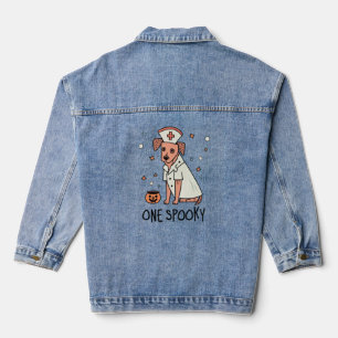 Chaqueta Vaquera Halloween Healer Pup Un espeluznante Perro de Enfe