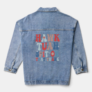 Chaqueta Vaquera Hawk Tuah Escupe En Ese Retro Estadounidense Thang
