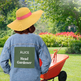 Chaqueta Vaquera Head Gardener Custom Name Clothing Gardening Gift