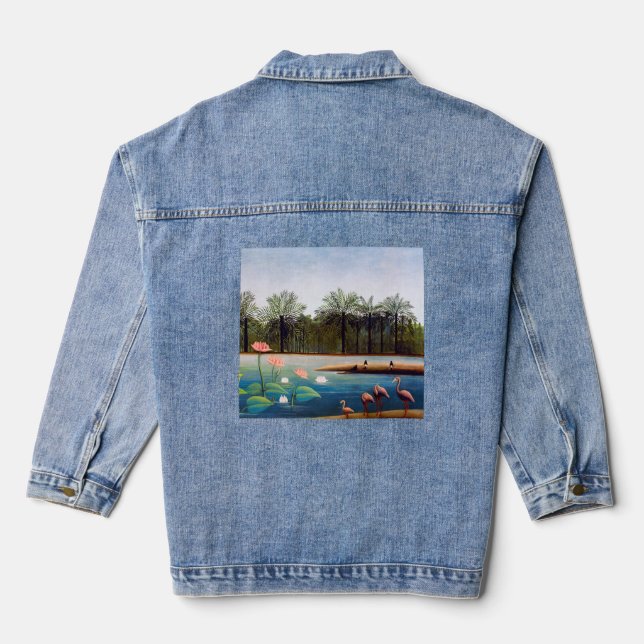 Chaqueta Vaquera Henri Rousseau - Los flamencos (Reverso )