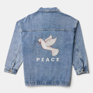 Chaqueta Vaquera Hermosa Dove Paz Pacifista Inspirador