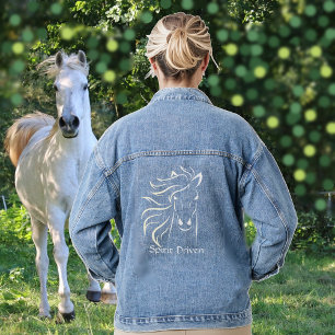 Chaqueta Vaquera Hermosa silueta de caballo