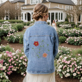 Chaqueta Vaquera Hermosas Floraciones