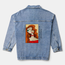 Chaqueta Vaquera Hermoso cubismo de mujeres pelirrojas