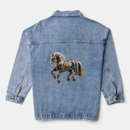 Chaqueta Vaquera Hermoso Stallion Steampunk Dorado Negro