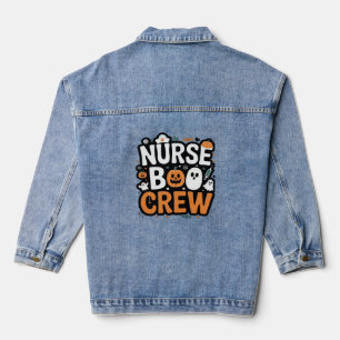 Chaqueta Vaquera Héroe de salud de Halloween para enfermera Boo Cre
