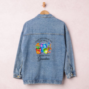 Chaqueta Vaquera Herramientas de jardinería coloridas de color agua