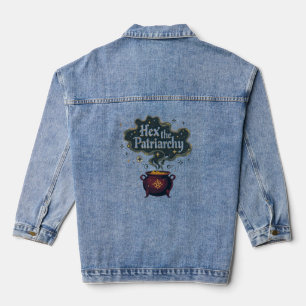 Chaqueta Vaquera Hex el patriarcado - Estética de brujería feminist