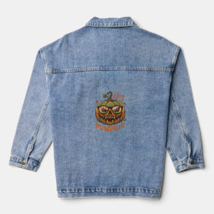 Chaqueta Vaquera Hey Calabaza Halloween Jack Lantern Gafas Bigote