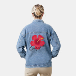Chaqueta Vaquera Hibiscus de Singapur