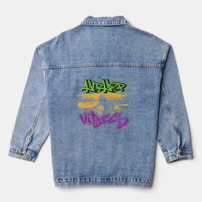 Chaqueta Vaquera Hip Hop Graffiti Estilo Escuela Vieja 90 S Hip Hop (Reverso )
