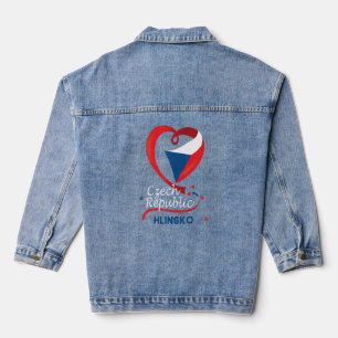 Chaqueta Vaquera Hlinsko República Checa Bandera Del Corazón Cubier